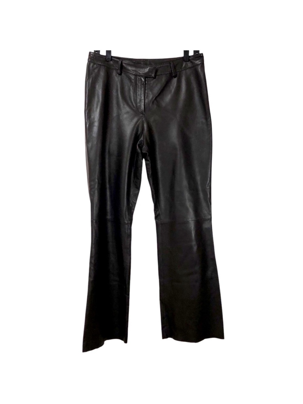 VAKKO Chocolate supple soft bottom flare 100% Leather Vintage Classic Pants sz10